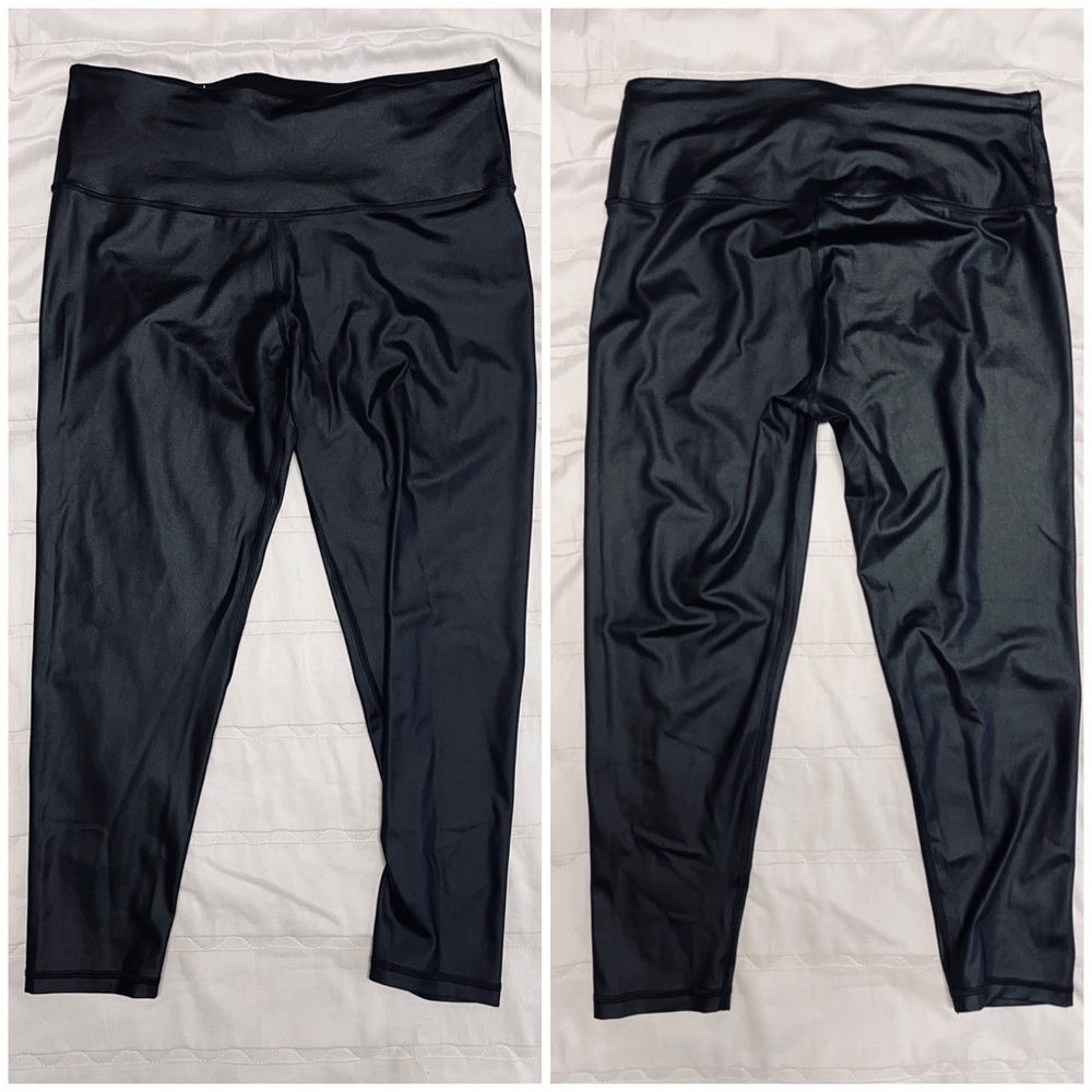 Victorias Secret Black Liquid Leather Leggings